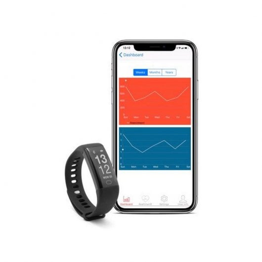Unotec Health One Pulseira de Atividade com Monitor de Frequência Cardíaca e Pressão Arterial
