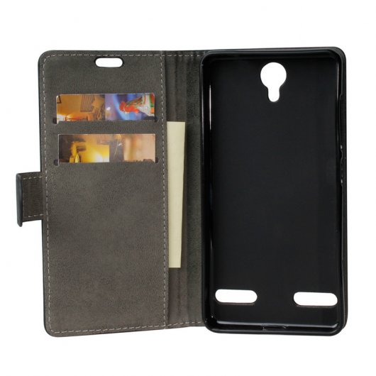 German Tech Elegant Funda Libro Negra para ZTE Blade L7