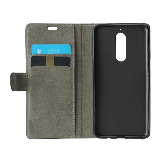 German Tech Elegant Funda Libro Negra para Wiko View XL