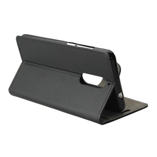 German Tech Elegant Funda Libro Negra para Wiko View XL