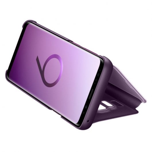 Samsung EF-ZG960 Clear View Standing Cover Púrpura para Samsung Galaxy S9