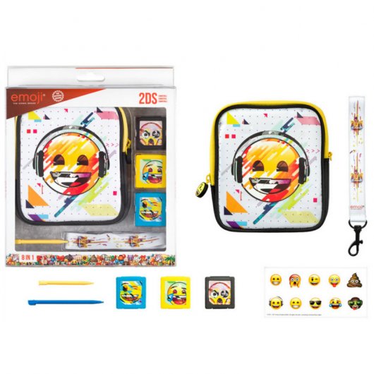 Indeca Kit 8 en 1 Emoji 2018 para Nintendo 2DS