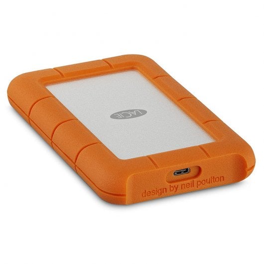 LaCie Rugged USB-C disco rigido esterno 1 TB Arancione, Argento