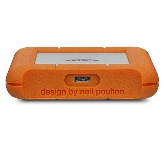 LaCie Rugged USB-C disco rigido esterno 1 TB Arancione, Argento