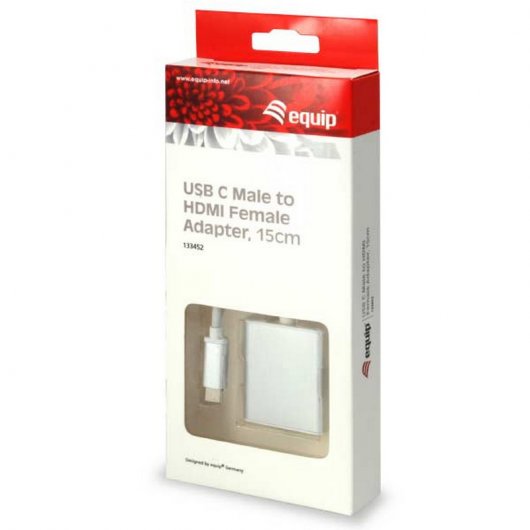Equip Cable USB Tipo C Macho a HDMI Hembra 15cm