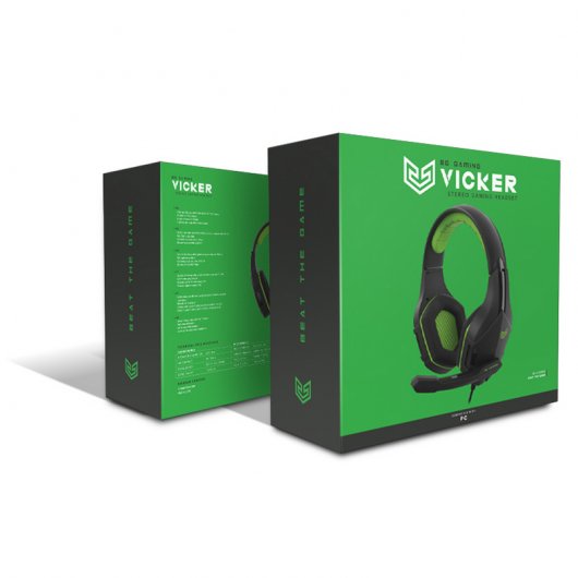 BG Vicker Auscultadores Gaming Verdes