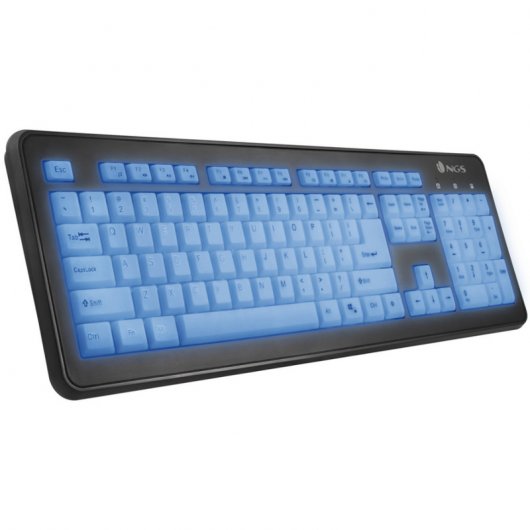 NGS Bluelagoon Teclado Iluminado Multimedia
