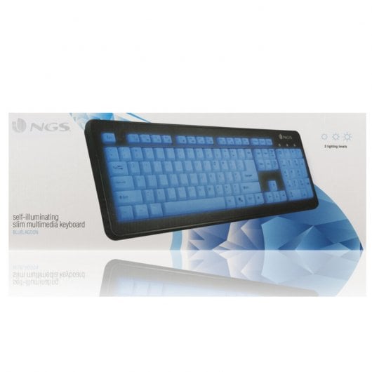 NGS Bluelagoon Teclado Iluminado Multimedia