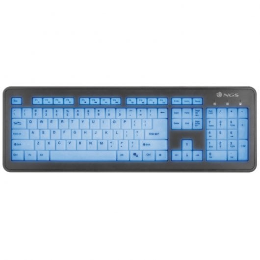 NGS Bluelagoon Teclado Iluminado Multimedia