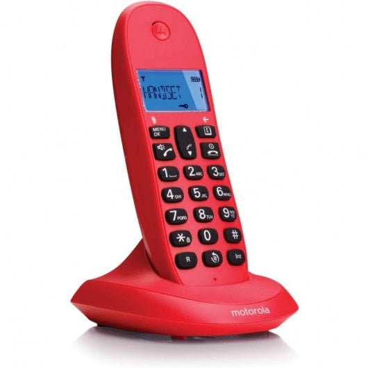 Motorola C1001L Teléfono Inalámbrico Rojo