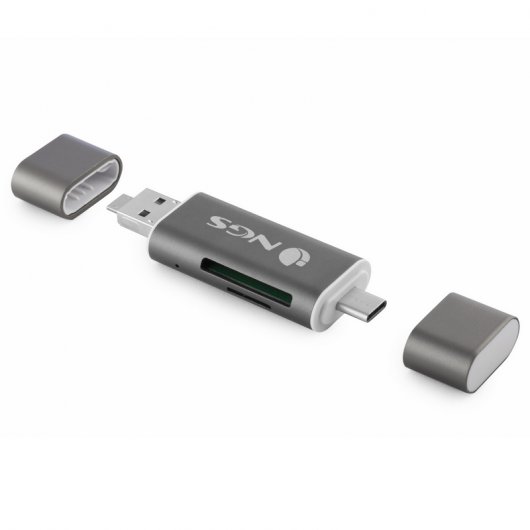 NGS ALLYREADER lettore di schede USB/Micro-USB Grigio, Bianco