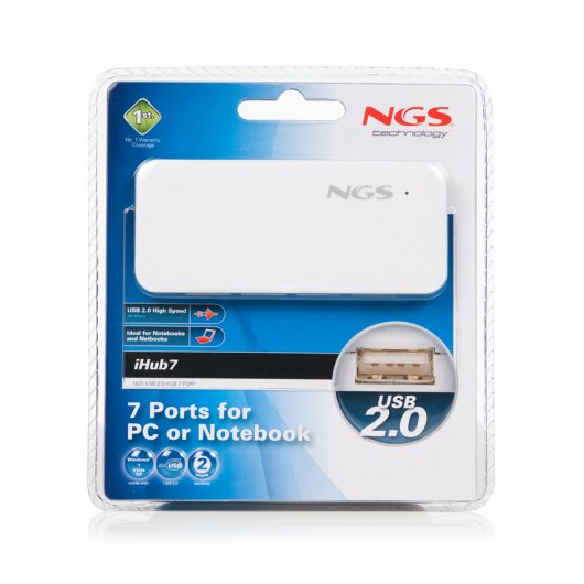 NGS IHUB7 Hub 7 Puertos USB 2.0