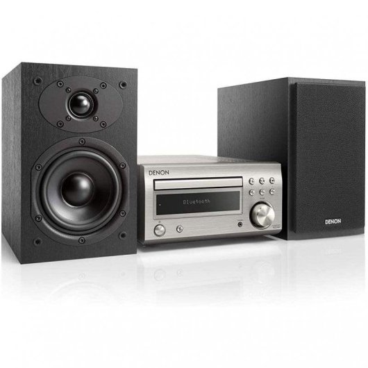 Micro Systeem Denon DM-41 60W RMS Bluetooth Radio CD Zilver