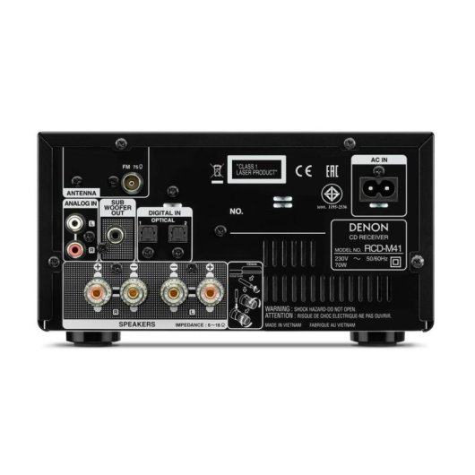 Micro Systeem Denon DM-41 60W RMS Bluetooth Radio CD Zilver