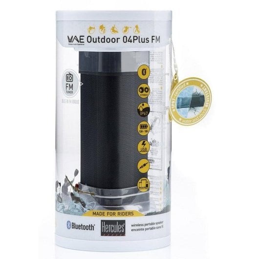 Enceintes Hercules Portables Bluetooth 10W étanches avec radio FM intégrée