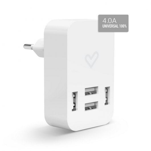 Energy Sistem Home Charger 4.0A Quad USB Cargador de Pared USB 4 Puertos