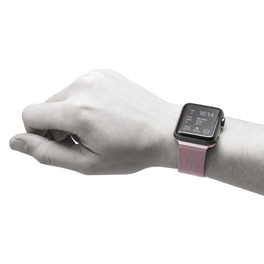 Unotec Correa Malla Metal Rosa para Apple Watch 42mm