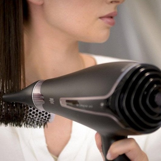 Sèche-cheveux Ionique Professionnel Rowenta Silence AC CV7920F0 2300W 6 Températures 3 Vitesses Accessoires Noir Or Rosé