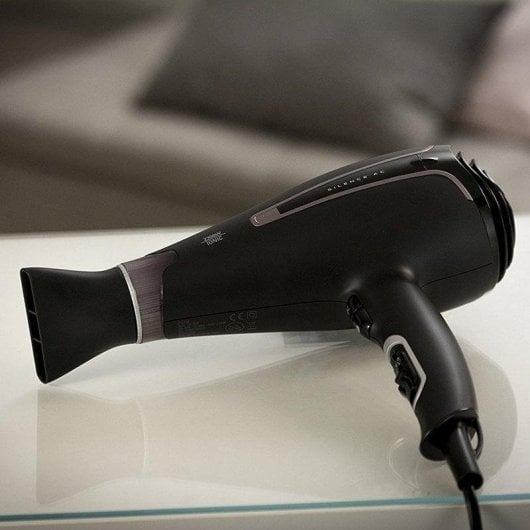 Sèche-cheveux Ionique Professionnel Rowenta Silence AC CV7920F0 2300W 6 Températures 3 Vitesses Accessoires Noir Or Rosé