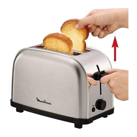 Torradeira Moulinex Classic LT330D11 2 Ranhuras 700 W 6 Níveis Aço inoxidável