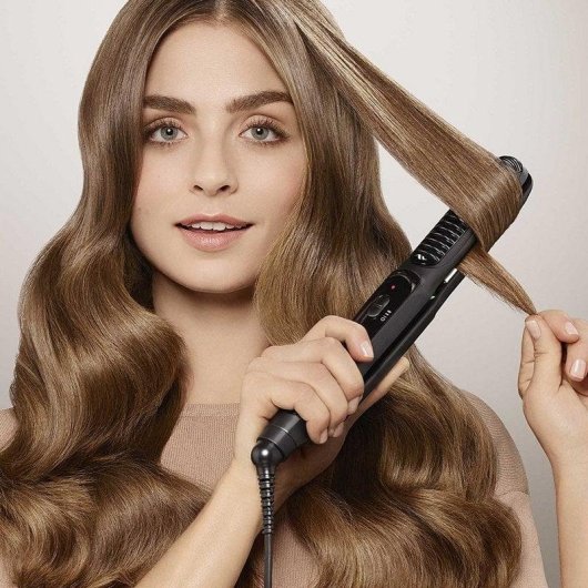 Prancha de Cabelo Cerâmica Braun Satin Hair 5 ST570 200ºC 3 Definições Iónica Preto