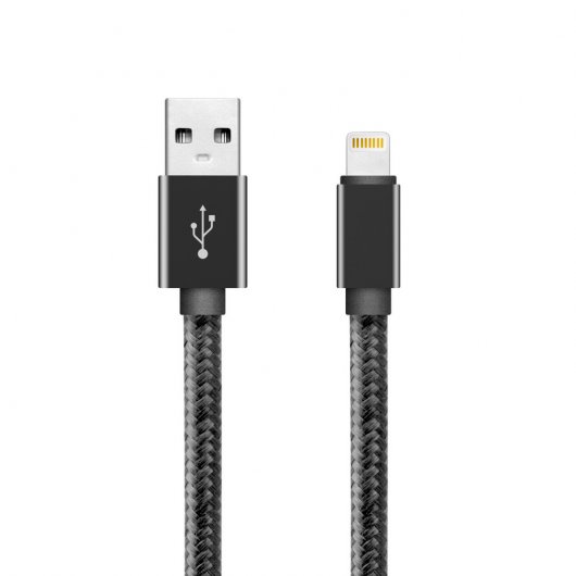 Unotec Cable Nylon Negro lightning 28cm