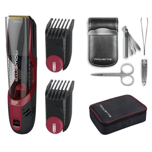 Máquina de Cortar Cabelo Rowenta Air Force Ultimate Premium TN9310F0 com Fio 17 Comprimentos