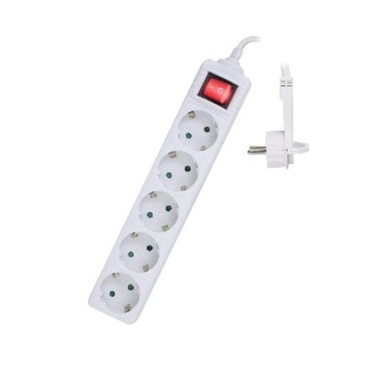 Multiprise Ewent EW3955 5 Prises Interrupteur Câble 1,5 m Blanc