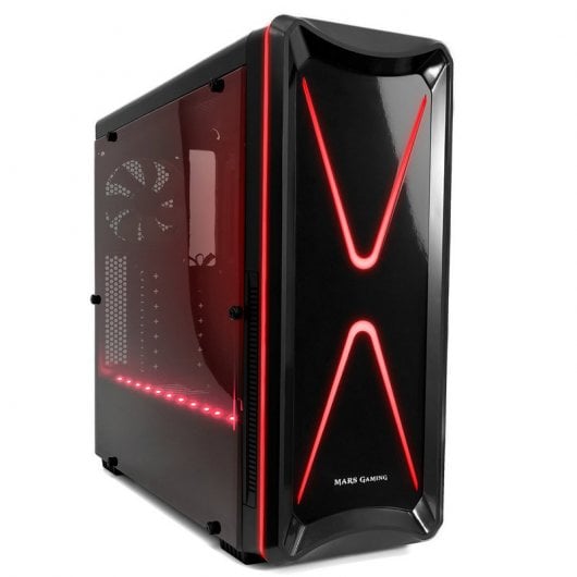 Tacens Mars Gaming MC6 USB 3.0 con Ventana Negro