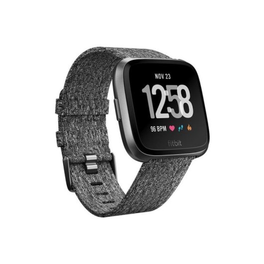 Fitbit Versa Bluetooth NFC GPS 34mm LCD Gris Aluminium Étanche 50m Pulsomètre SpO2