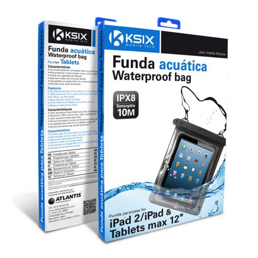 Ksix Funda Sumergible para Tablet hasta 12"