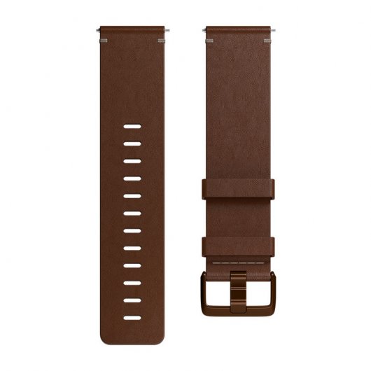 Fitbit Horween Bracelete de Couro Cognac Pequena para Versa