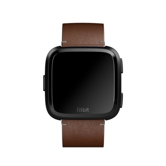 Fitbit Horween Bracelete de Couro Cognac Pequena para Versa