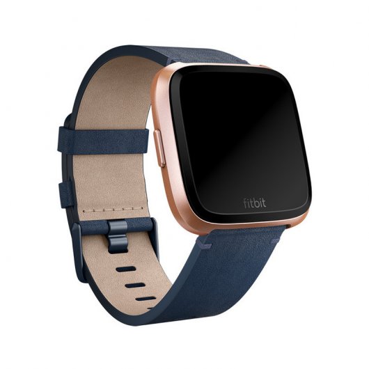 Fitbit Horween Correa de Cuero Azul Grande para Versa