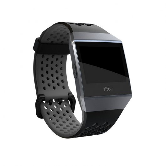 Fitbit Bracelete Sport Perfurada Preta/Cinzenta Pequena para Ionic