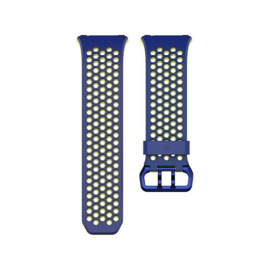 Fitbit Correa Sport Perforada Azul/Amarilla Pequeña para Ionic
