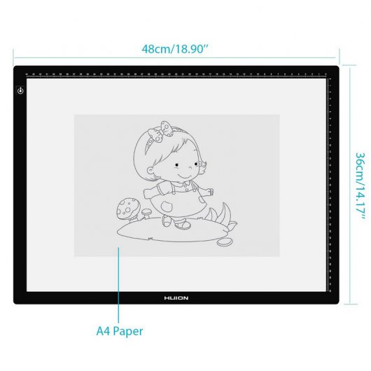 Huion LA3 LED Boîte à lumière pour dessin/tatouage