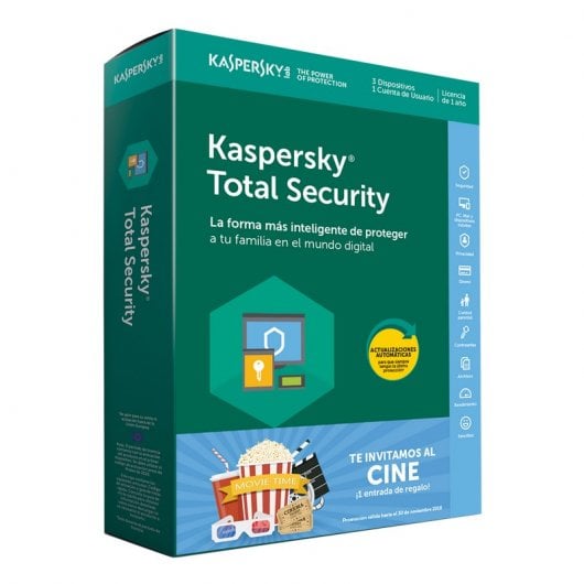 Kaspersky Total Security 3 Licencias 1 Año + Entrada de Cine