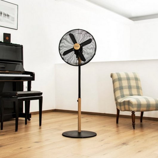 Cecotec ForceSilence 560 Woodstyle Ventilador de Pie Oscilante