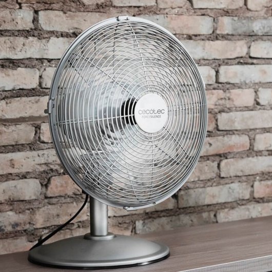 Cecotec ForceSilence 570 Steeldesk Ventilador de Sobremesa Oscilante