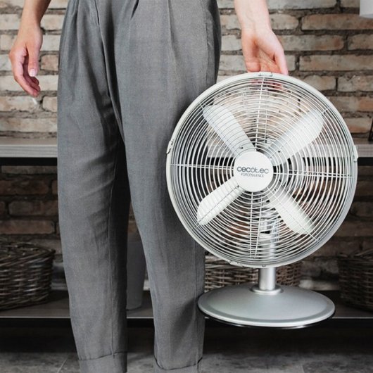 Cecotec ForceSilence 570 Steeldesk Ventilador de Sobremesa Oscilante