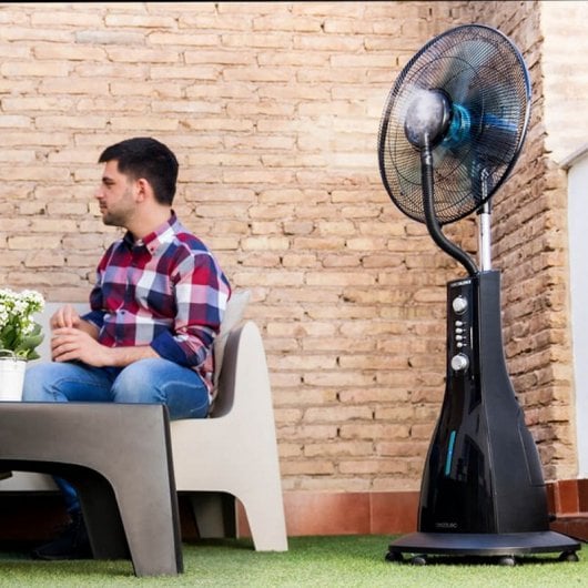 Cecotec ForceSilence 590 Freshessence Ventilador con Nebulizador 3L Negro