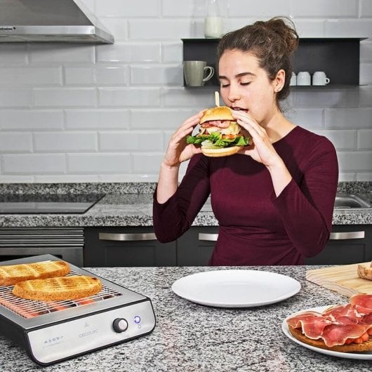 Tostapane Cecotec Turbo EasyToast Inox orizzontale 900 W inox 3 resistenze 6 livelli