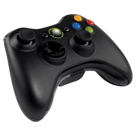 Pack Microsoft Xbox 360 Wireless Controller Negro +  Dos Baterías Prif para Mando de Xbox 360