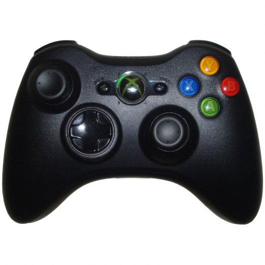 Pack Microsoft Xbox 360 Wireless Controller Negro +  Dos Baterías Prif para Mando de Xbox 360