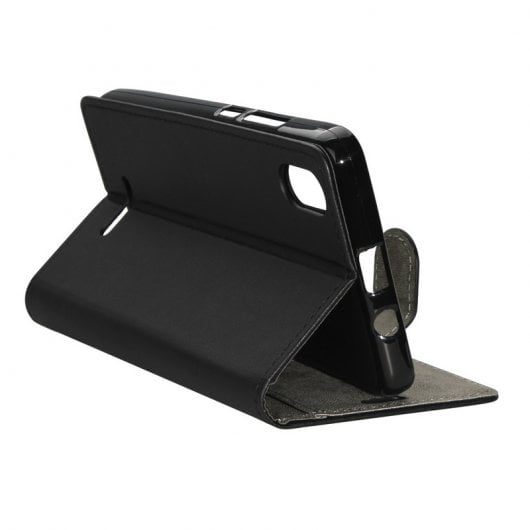 German Tech Funda Libro Elegant Wallet Negra para Wiko Lenny 4 Plus