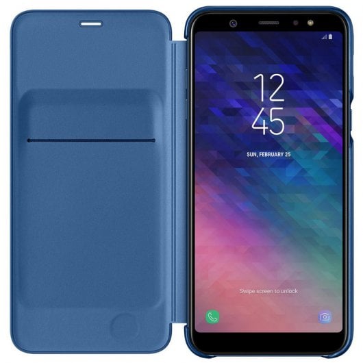Samsung Wallet Cover Bleu pour Samsung Galaxy A6+