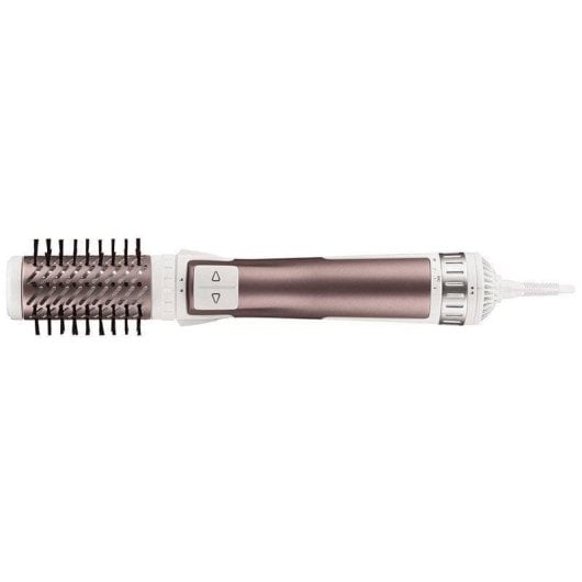 Escova Modeladora Rowenta Brush Activ Premium Care CF9540F0 1000W Cerâmica Iónica Queratina 2 Temperaturas 2 Escovas Ar Frio Rosa Metálico