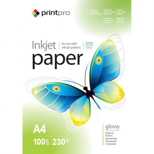 PrintPro Papel Fotográfico High Glossy 230g/m2 A4 100 Unidades