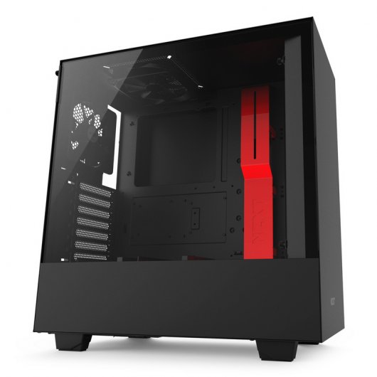 NZXT H500 USB 3.1 Cristal Templado Negro/Rojo